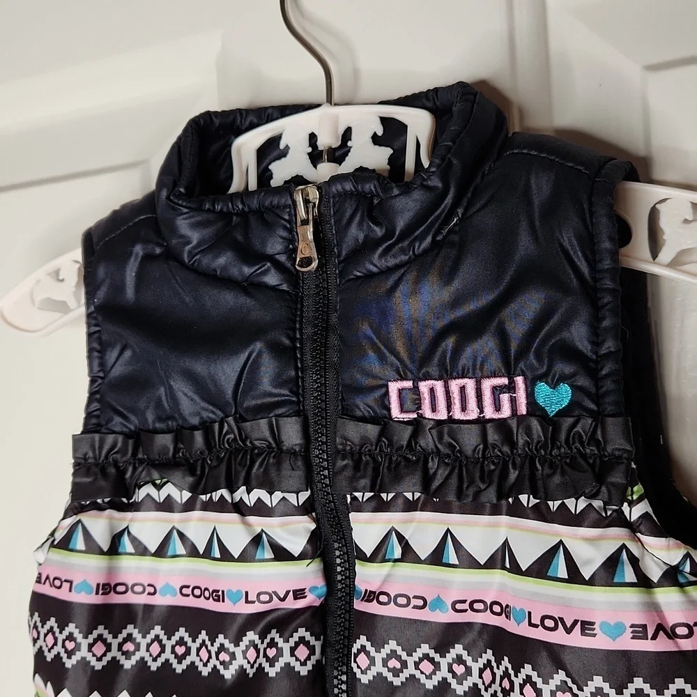COOGI Full Zip Puffer Vest Girls Size 12M